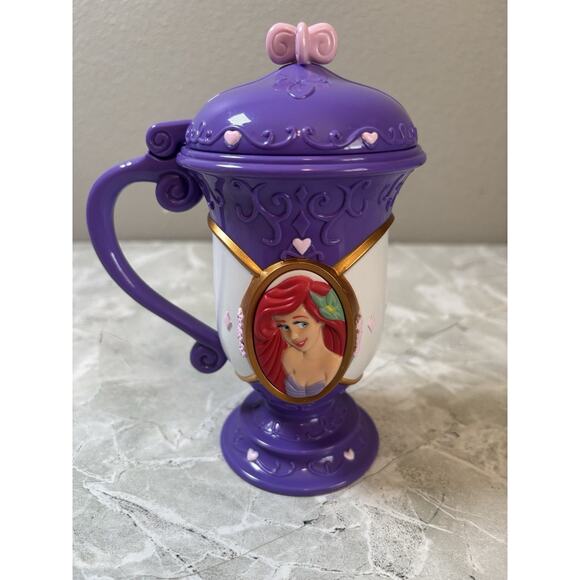 Disney On Ice The Little Mermaid Princess Ariel Purple Cup with Flip Lid - Picture 3 of 6
